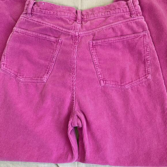 BDG Urban Outfitters Sz 28 High & Wide Corduroy Pants in Pink ‘Berry’ Retro Y2K - Picture 13 of 16